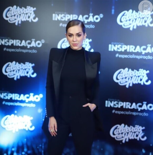 Sophia Abrahão apostou na trend da alfaiataria para a gravação do 'Inspiração', um especial do Caldeirão do Huck