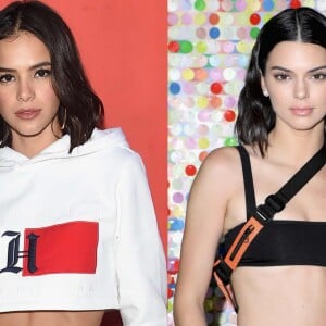 Seguidor de Bruna Marquezine disse que a atriz só usou uma bandana para imitar Kendall Jenner: 'A obsessão dessa garota pra ser a Kendall chega a dar medo'