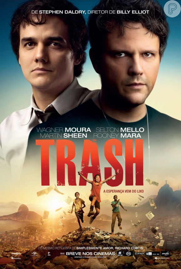 Wagner Moura e Selton Mello trabalham juntos em 'Trash - A Esperança Vem do Lixo'