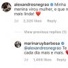 Marina Ruy Barbosa recebeu uma declaração de amor de Xande Negrão