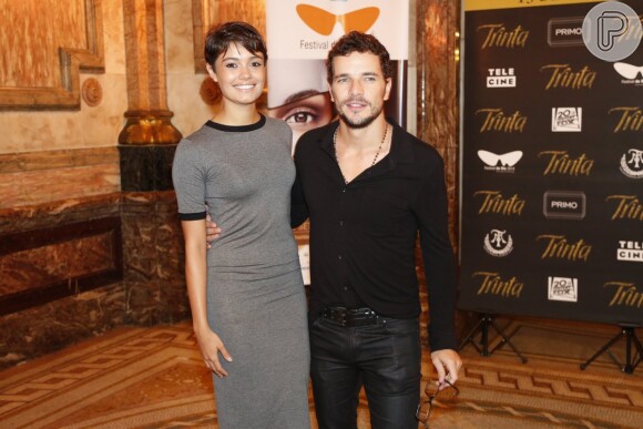 Sophie Charlotte e Daniel de Oliveira durante pré-estreia de filme no Festival do Rio, em setembro