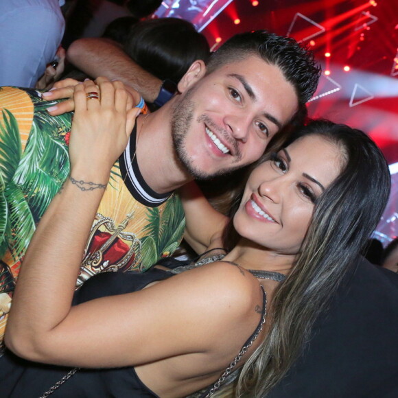 Arthur Aguiar e Mayra Cardi curtem o segundo dia de show de Sandy e Júnior na turnê 'Nossa História', no Jeunesse Arena, na Barra da Tijuca, no Rio de Janeiro, neste sábado, 03 de agosto de 2019