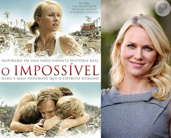 Por 'O Impossível', Naomi Watts recebeu sua segunda indicação para a categoria de Melhor Atriz, em 2004, foi pelo filme '21 Gramas'