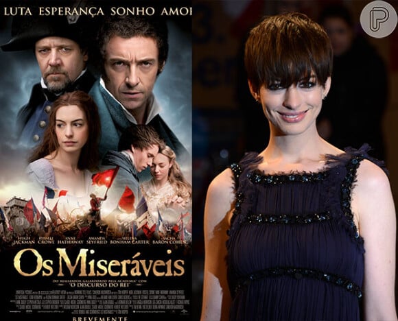 Anne Hathaway 'Os Miseráveis' é a segunda indicação de Anne Hathaway para o prêmio de Melhor Atriz Coadjuvante. A primeira foi por 'O Casamento de Rachel', em 2008