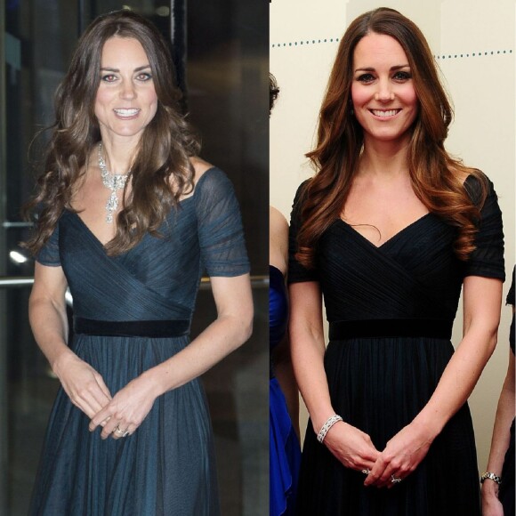 Kate Middleton não tem problemas com looks repetidos: esse longo preto foi usado por ela 3 vezes
