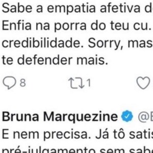 Bruna Marquezine respondeu críticas e ofensas em seu Twitter após vídeo de beijo