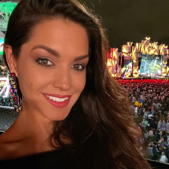 Thais Fersoza curte show de Lulu Santos no Rock in Rio