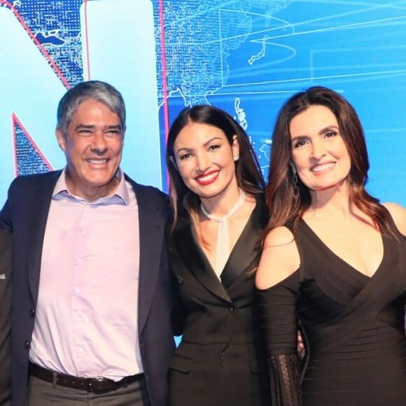 Fátima Bernardes e William Bonner se encontraram na festa dos 50 anos do 'Jornal Nacional'