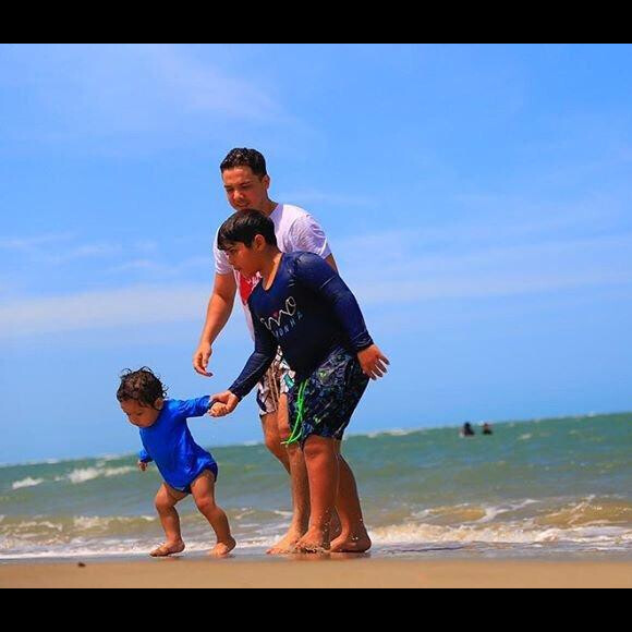 Foto: Wesley Safadão levou o filho Yhudy e sobrinhos para conhecer