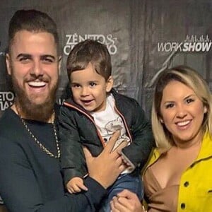 Sertanejo Zé Neto, dupla de Cristiano, e a mulher, Natália Toscano, já são pais de José Filho, de 2 anos