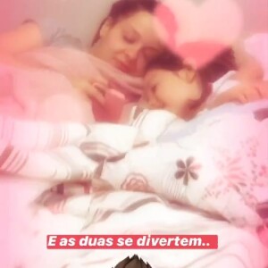 Fernando filma momento de intimidade de Maiara com sua filha, Alice