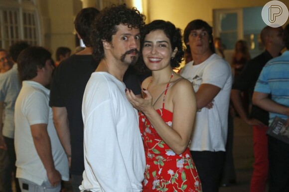 Letícia Sabatella foi acompanhada a estreia de 'Hamlet' no Rio