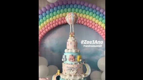 Festa de primeiro aniversário de Zoe, filha de Sabrina Sato e Duda Nagle, tem 150 mil balões e bolo de 5 andares