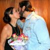 Fátima Bernardes ganhou beijo do namorado, Túlio Gadêlha, após espetáculo neste domingo, 8 de dezembro de 2019