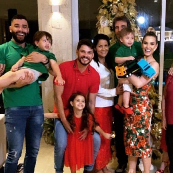 Andressa Suita e Gusttavo Lima passaram o Natal ao lado da família