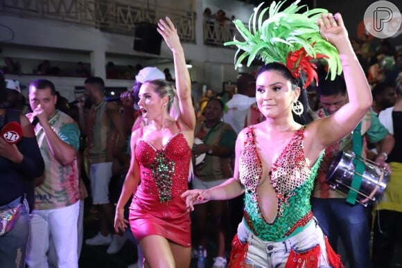 Mileide Mihaile mostra samba no pé no último ensaio da Grande Rio, no Rio de Janeiro, na noite desta terça-feira, 11 de fevereiro de 2020