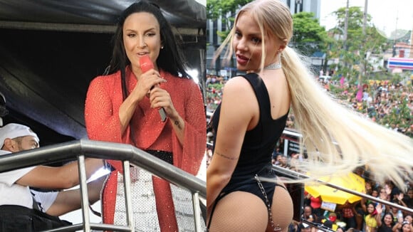 Luísa Sonza e Claudia Leitte comandaram seus blocos de Carnaval pelas ruas de São Paulo neste domingo, 16 de fevereiro de 2020