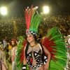 Mileide Mihaile representou uma índia no desfile da Grande Rio: 'Perdi as contas que quantos cristais tenho'