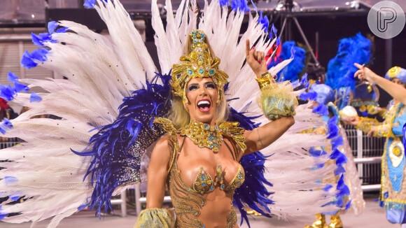 Tati Minerato vibra com título da Águia de Ouro no carnaval de SP: 'Pé quente!'