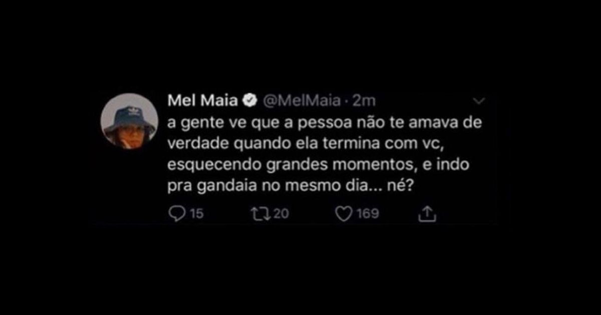 Veja mensagem de Mel Maia no Twitter sobre término - Purepeople