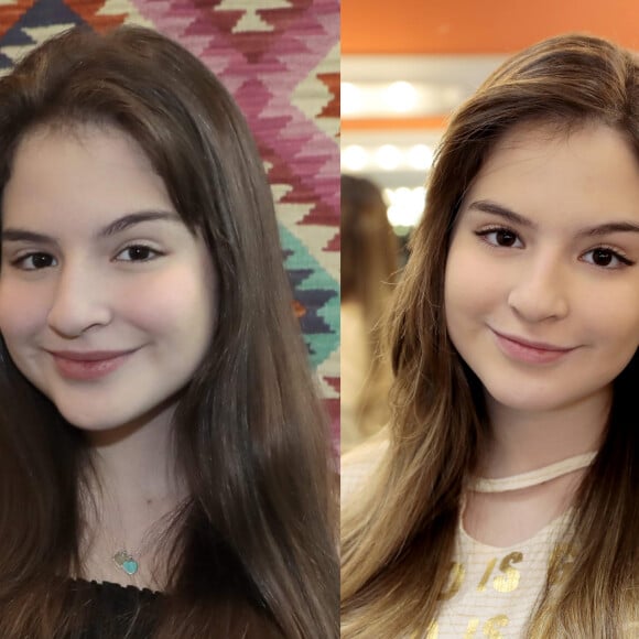 Antes e depois do novo visual de Sophia Valverde