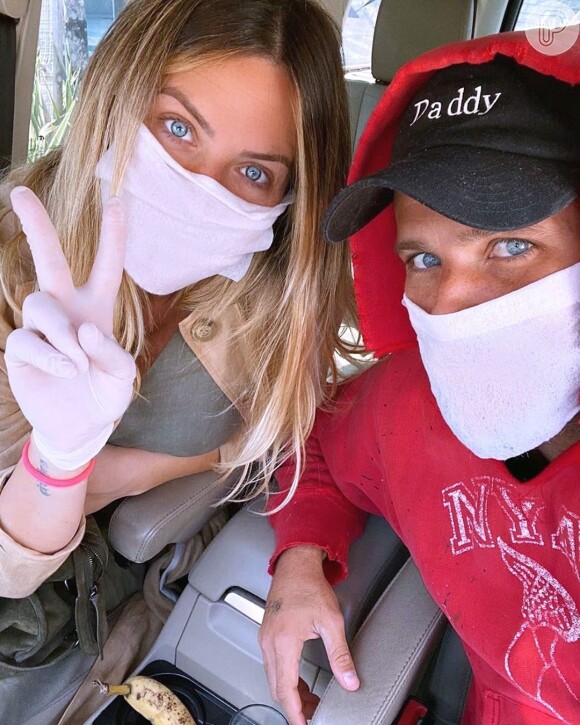 Giovanna Ewbank e Bruno Gagliasso usaram máscaras para se previnir do coronavírus