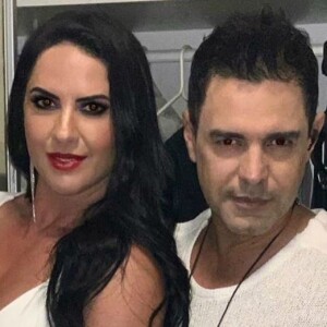 Graciele Lacerda deixou declaração de amor com batom em espelho da casa onde mora com Zezé di Camargo