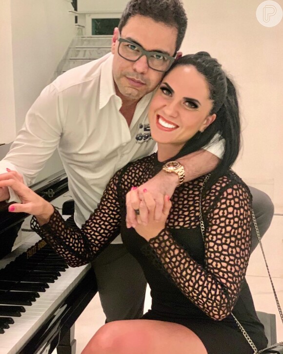 Zezé di Camargo e Graciele Lacerda se declararam em aniverário de relação