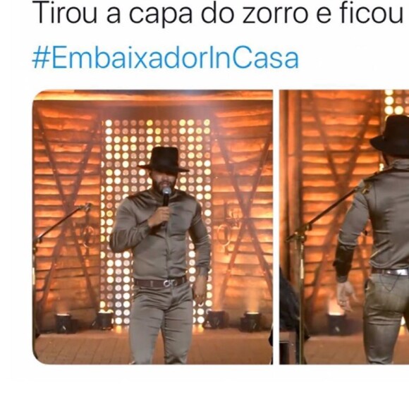 Bumbum de Gusttavo Lima chamou atenção em look justo ao corpo