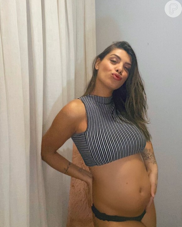 Ex-BBB Franciele Grossi falou sobre ganho de peso na gravidez