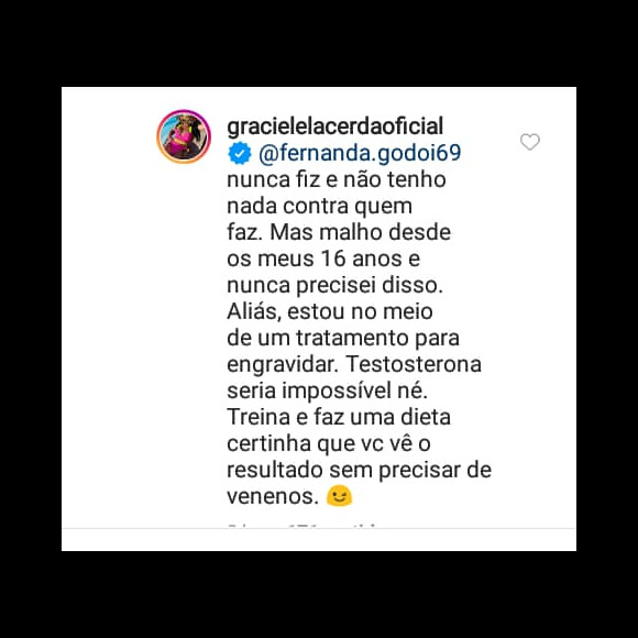 Graciele Lacerda revela tratamento para engravidar: 'Estou no meio'