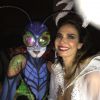 Luciana Gimenez posa com a anfitriã, a top Heidi Klum, na festa de Haloween promovida por ela em NY