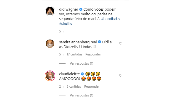 Sandra Annenberg e Claudia Leitte comentam em vídeo de Didi Wagner