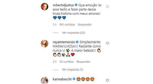 Roberto Justus comenta em foto de Ana Paula Siebert sem maquiagem com a filha do casal