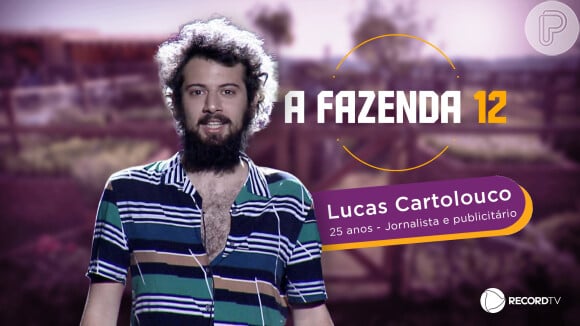 'A Fazenda 12': Lucas Cartolouco revela bissexualidade