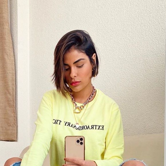 Munik Nunes foi criticada, inclusive pela mãe ao aderir o corte channel: 'Se dependesse dela, estava com o cabelo grande'