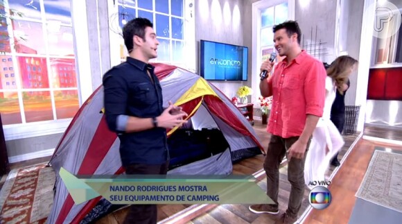 Nando Rodrigues revela paixão por acampanhar durante o 'Encontro': 'Fico cinco dias'