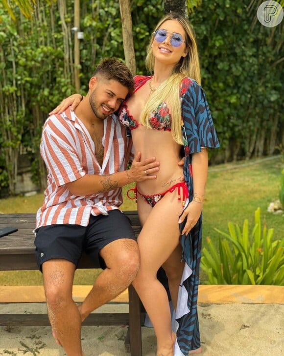 Virginia Fonseca está grávida do primeiro filho com Zé Felipe, seu namorado há 4 meses