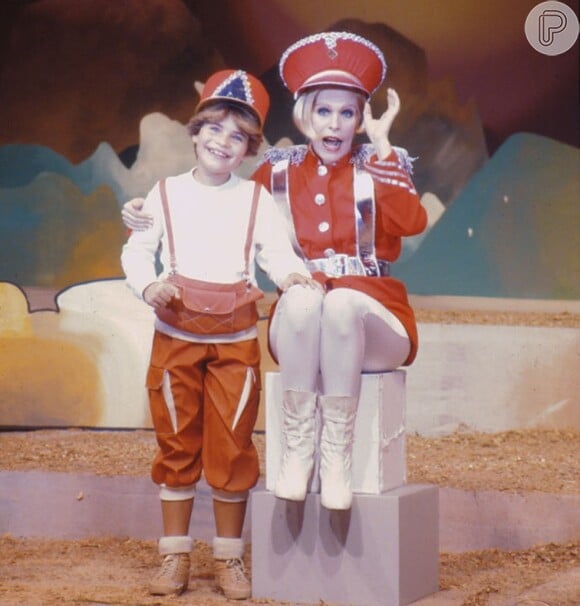 Vanusa com a filha Aretha no especial da Globo 'Casa de Brinquedos', em 1983