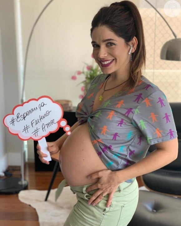 Sabrina Petraglia está esperando o segundo bebê, desta vez uma menina