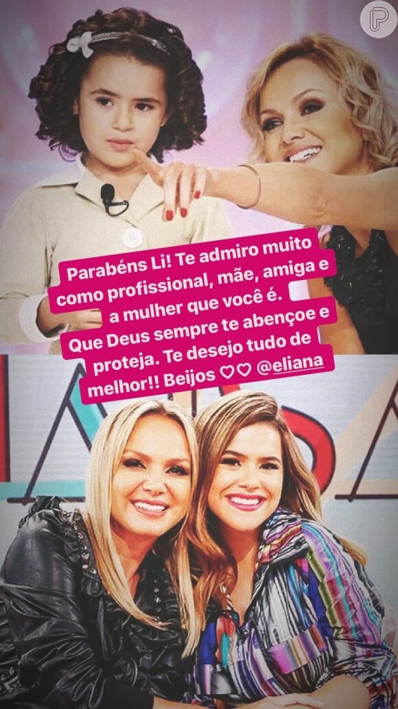 Maisa Silva desta qualidades de Eliana em aniversário: 'Te admiro como profissional, mãe, amiga e a mulher que você é'