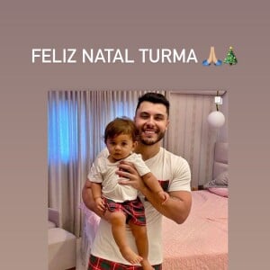 Murilo Huff exibe foto com filho no Natal