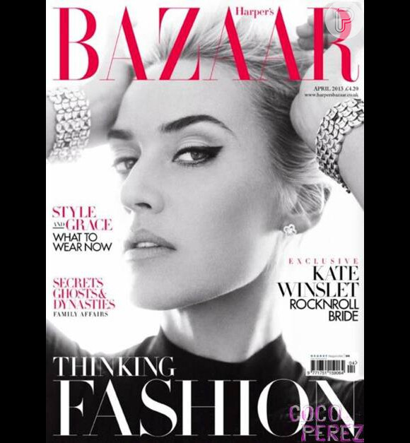 Kate Winslet é capa da edição inglesa da revista 'Harper's Bazaar' de abril