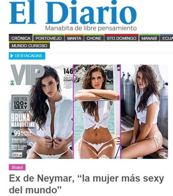 'El Diario', do Equador, também exaltou a vitória de Bruna Marquezine