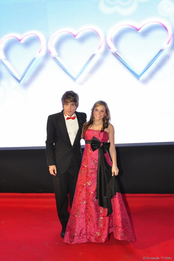 Letícia Navas em foto com Emílio Eric na época em que a dupla comandava a 'TV Globinho'