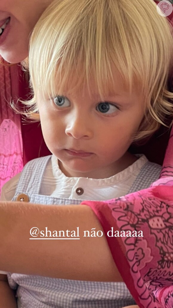 Marina Ruy Barbosa fica encantada com filho de Shantal em foto