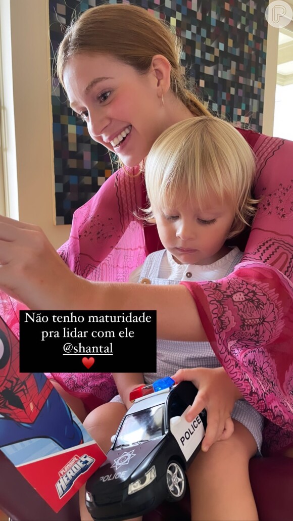 Marina Ruy Barbosa faz foto com filho de Shantal