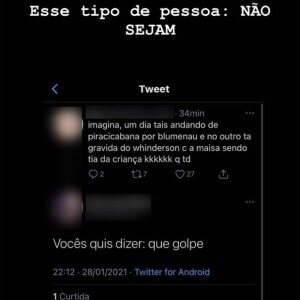 Maria Lina é acusada de dar 'golpe' e expõe haters nos Stories do Instagram