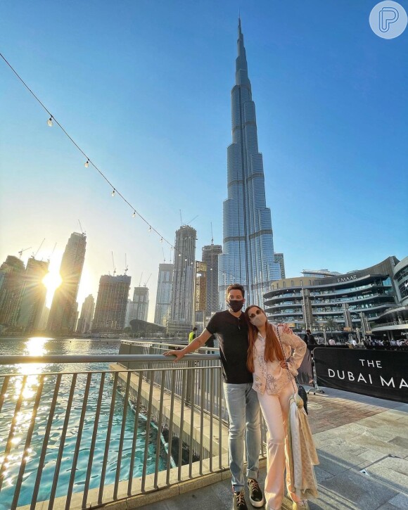 Maiara e Fernando Zor estão de férias em Dubai