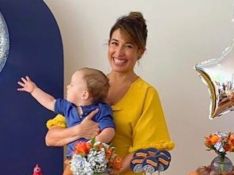 Giselle Itié organiza festa intimista para 1 ano do filho com Guilherme Winter. Fotos!